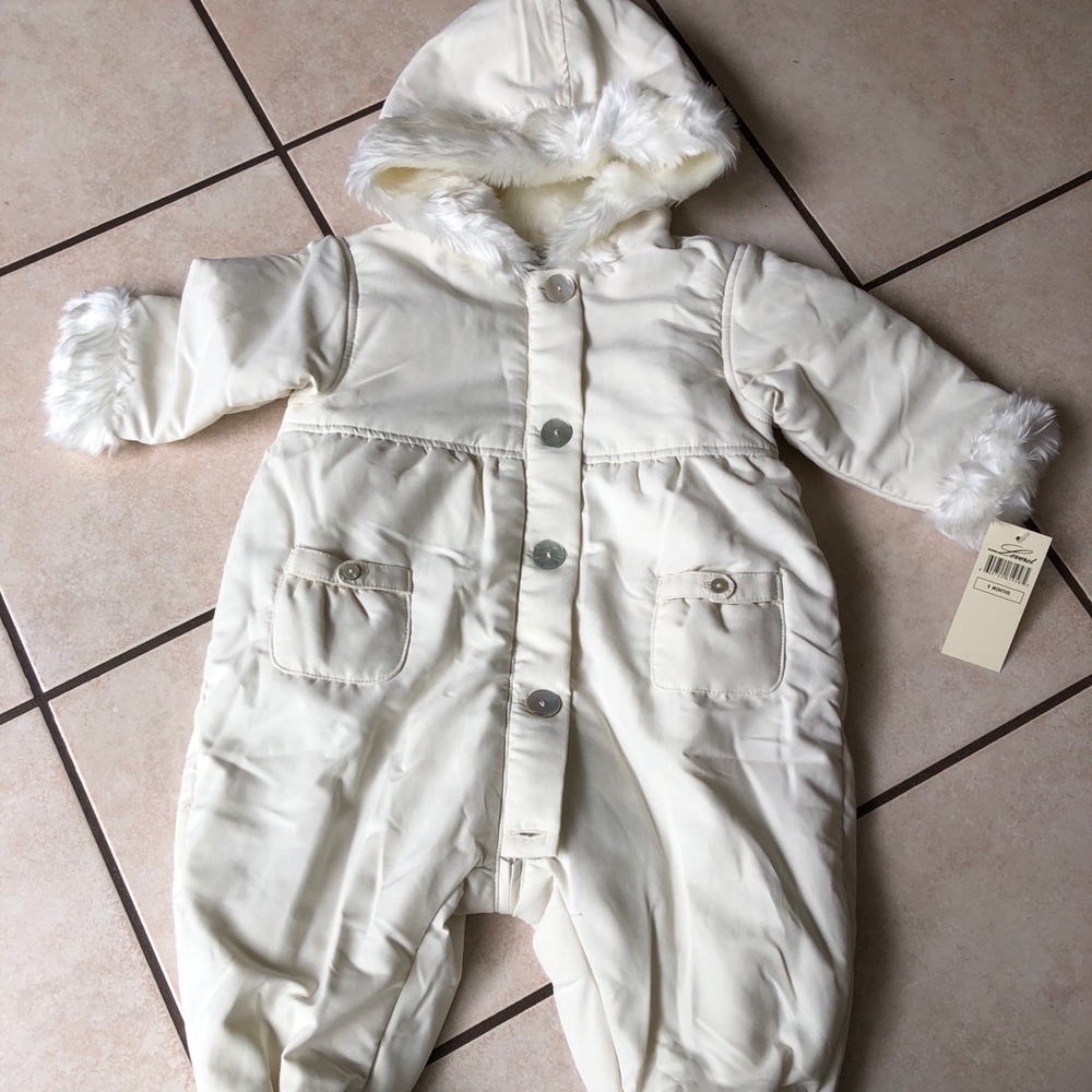 Leveret White Snowsuit